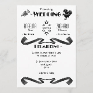 Faire-part de mariage contemporain de fan de