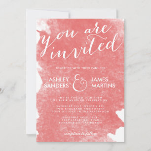 FAIRE-PART DE MARIAGE CORAL CHIC