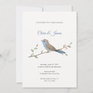 Faire-Part de Mariage Cordon Bleu Songbird