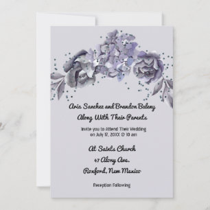 Faire-part de mariage correspondant Ardoise BleueI