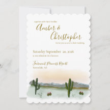 Faire-part de mariage | Coucher de soleil dans le