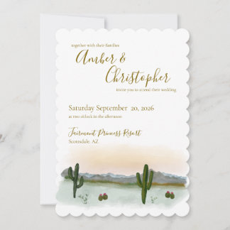 Faire-part de mariage | Coucher de soleil dans le