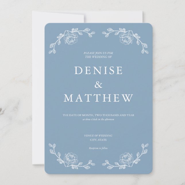 Faire-part de mariage couleur lac de Glacier (Devant)