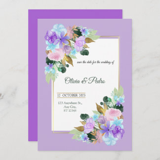 faire-part de mariage couleur lavander