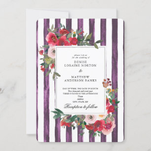 Faire-part de mariage couleur parfaite de prune