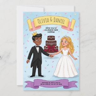 Faire-Part de Mariage Couple Conte de Fées