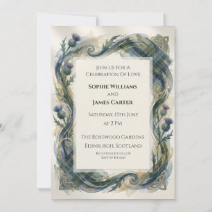 Faire-part de mariage Couronne de Chardon Celtique
