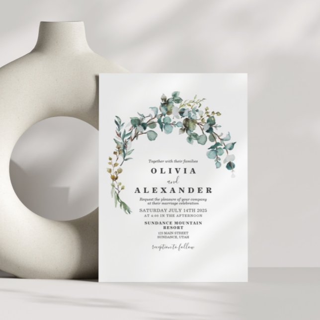 Faire-part de mariage Couronne de verdure (Créateur téléchargé)