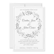 Faire-part de mariage Couronne florale