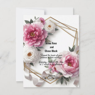 Faire-part de mariage Couronne géométrique de pivo