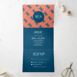 Faire-part de mariage Crab Broil Boil Marin Nautil