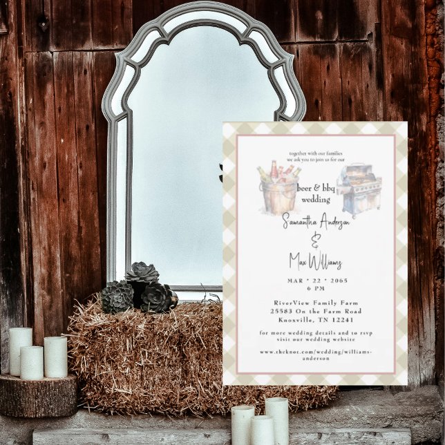 Faire-part de mariage Cream Beer & BBQ (Créateur téléchargé)