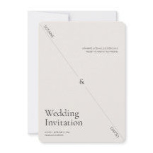 Faire-part de mariage créatif de luxe ultra-minima