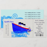 Faire-part de mariage croisière de destination de