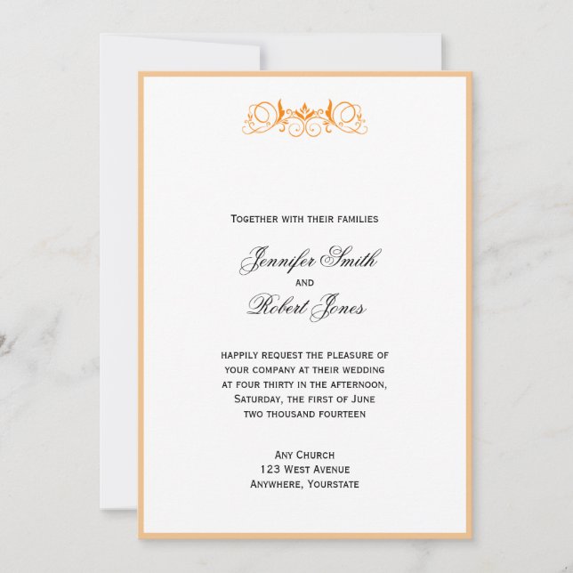 Faire-part de mariage d'accentuation florale de la (Devant)