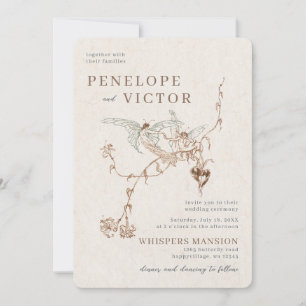 Faire-part de mariage d'amour papillon