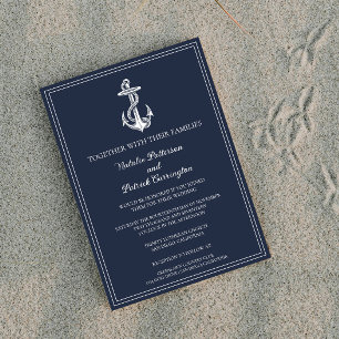Faire-part de mariage d'Ancre marine