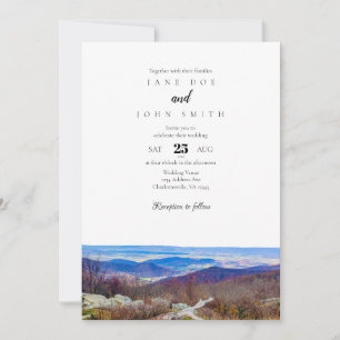 Faire-part de mariage dans les montagnes de Virgin