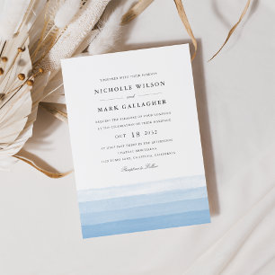 Faire-part de mariage d'aquarelle de teinture de t