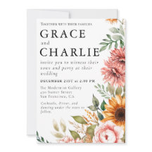 Faire-part de mariage d'aquarelle de tournesol d'a