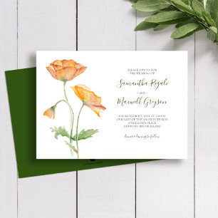 Faire-part de mariage d'aquarelle florale