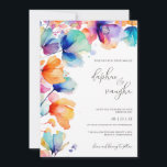 Faire-part de mariage d'aquarelle florale dynamiqu<br><div class="desc">Dégustez vos invités avec cette explosion époustouflante de fleurs d'aquarelle vibrantes avec cette suite stationnaire mariage. Il dispose également d'une police de script chic et ludique. S'accorde bien avec un excès de palettes de couleurs mariages. 💫 Customiser pour adapter votre style d'événement en cliquant simplement sur le bouton "PERSONNALISER" pour...</div>