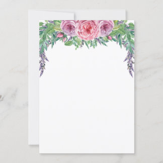 Faire-part de mariage d'aquarelle florale violet v