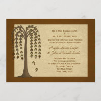 Faire-part de mariage d'arbre généalogique d'autom