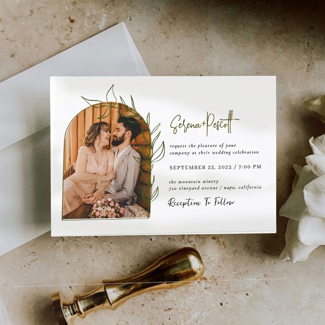 Faire-part de mariage d'arc miniature photo (Créateur téléchargé)