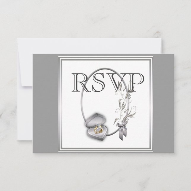 Faire part de mariage d'argent Invitation Annonce (Devant)