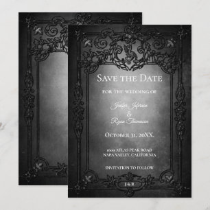 Faire-part de mariage Dark Gothic Halloween
