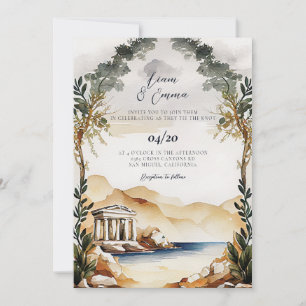 Faire-part de mariage d'Athènes  invitation aérien