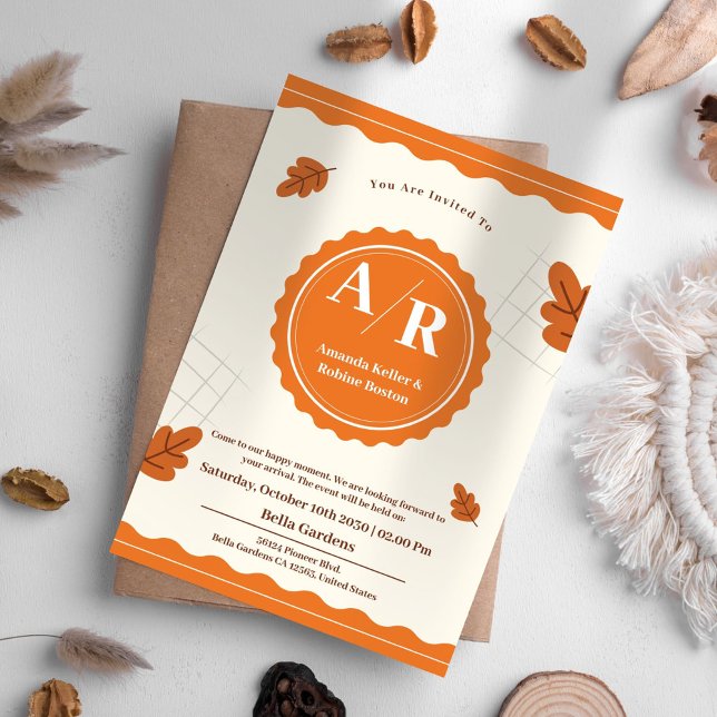 Faire-part de mariage d'automne (Créateur téléchargé)