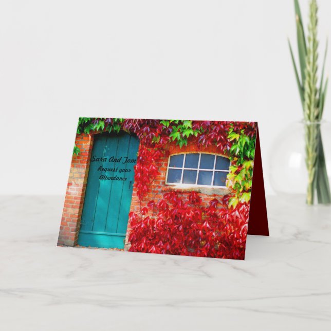 Faire-part de mariage d'automne (Devant)