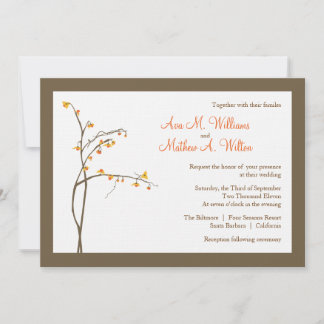 Faire-part de mariage d'automne ou d'automne
