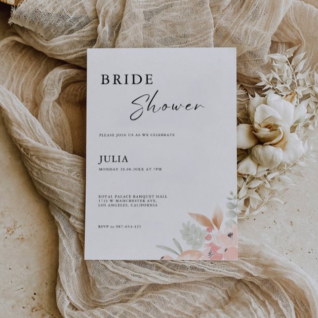 Faire-part de mariage de bains de bridal Shower de (Wildflower Bridal Shower Wedding Invitation)