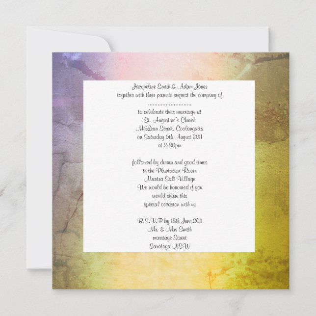 Faire-part de mariage de bande naturelle (Devant)