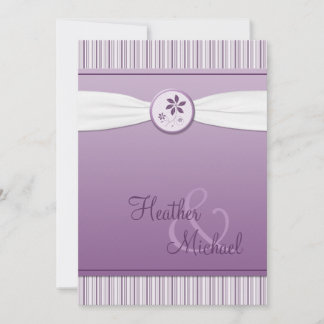 Faire-part de mariage de bande violet de lavande