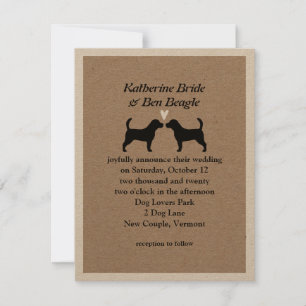 Faire-part de mariage de Beagles