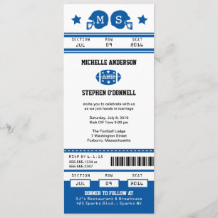 Faire-part de mariage de billet du football