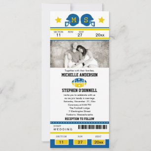 Faire-part de mariage de billets de football