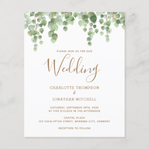 Faire-Part de Mariage de Botanique de Budget Vert
