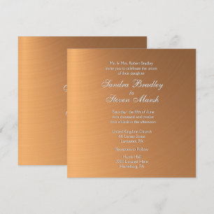 Faire-part de mariage de brillance cuivre