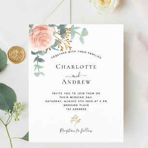 Faire-part de mariage de broussailles d'eucalyptus