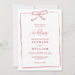 Faire-part de mariage de cabot rose