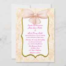 Faire-part de mariage de cabot rose