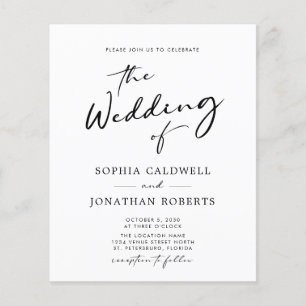 Faire-part de mariage de calligraphie moderne tend
