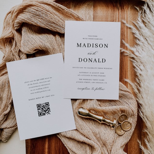 faire-part de mariage de calligraphie simple (Créateur téléchargé)