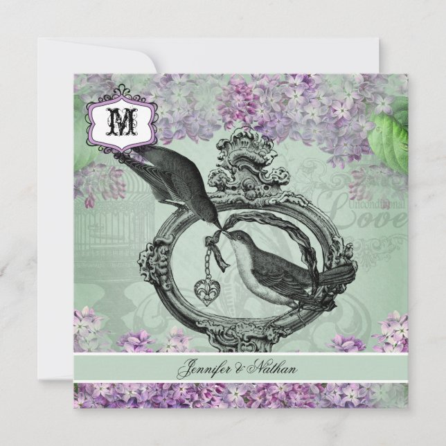 Faire-part de mariage de Carré de casiers Lilacs v (Devant)