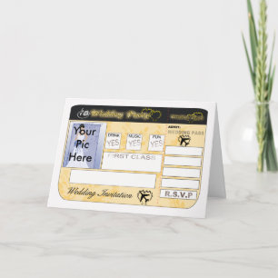 Faire-part de mariage de carte d'embarquement à Pe